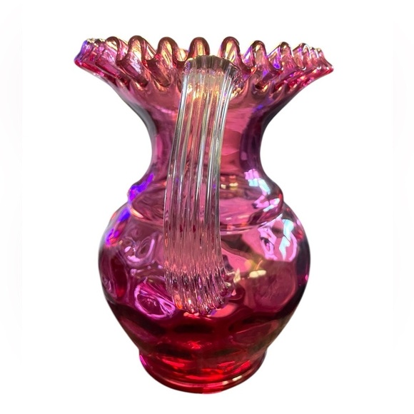 A. A. Importing Company Cranberry Glass Thumbprint Pitcher - Picture 9 of 13